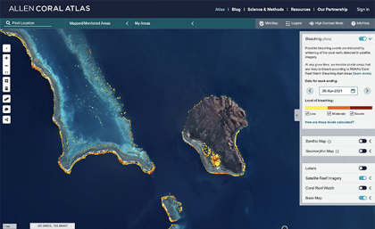 The Allen Coral Atlas Monitoring System, New Caledonia on April 26, 2021